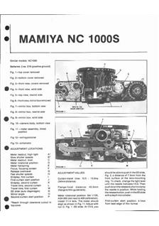 Mamiya NC 1000 manual. Camera Instructions.